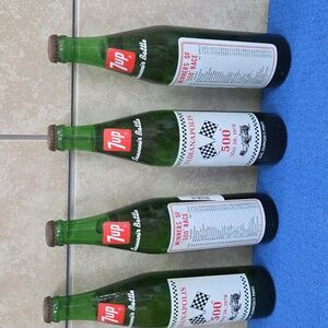 4 7UP SOUVENIR 16oz BOTTLE INDIANAPOLIS IN 500 MAY 28 1978 INDY RACING Unopened